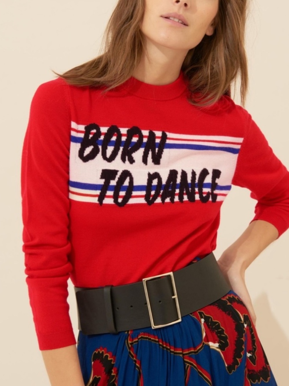 Ba&sh Born to Dance Red Sweater